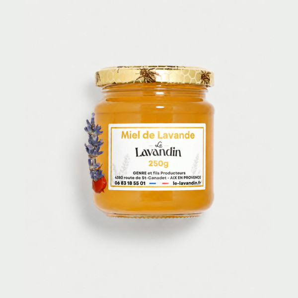Pot de miel de lavande de Provence 250 g, Le Lavandin Aix-en-Provence